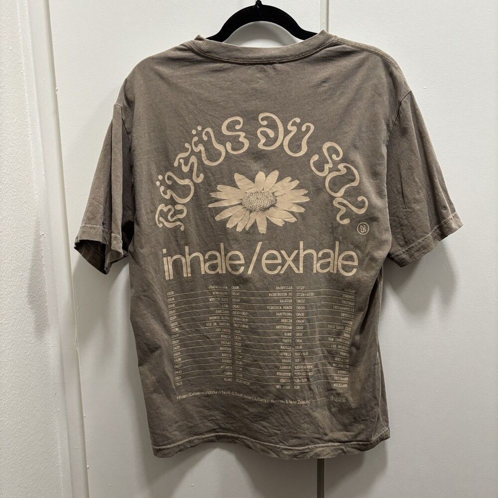 Rufus Du Sol Inhale Exhale World Tour 2025 Men’s Sz Small Brown Shirt